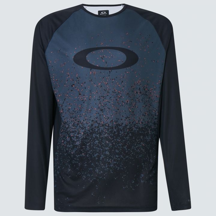 Mtb Ls Tech Tee Gray Pixel Print - L