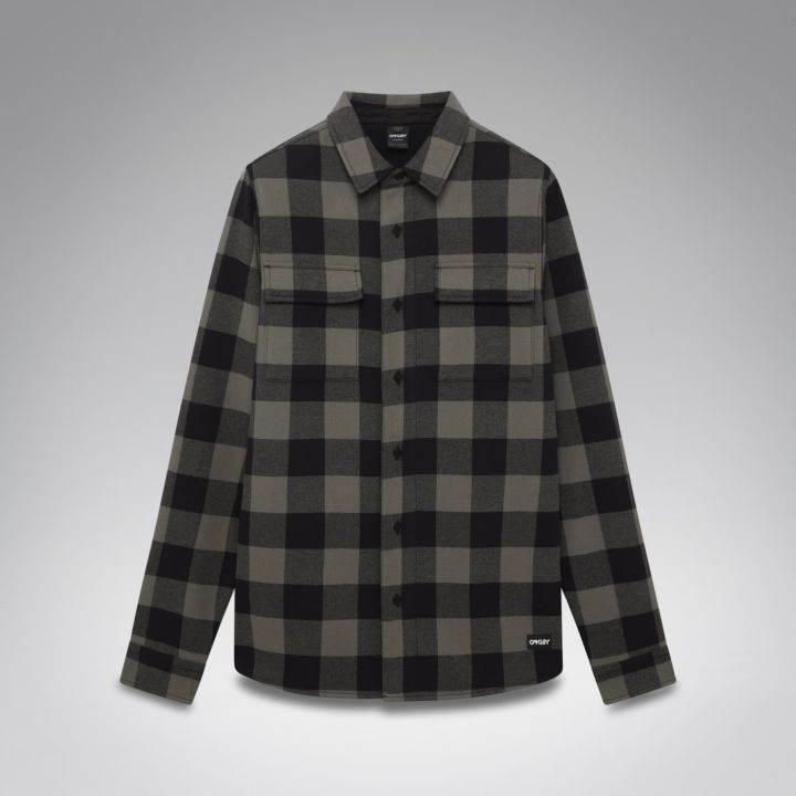 Oakley Bear Cozy Flannel – Granite/Pit Black Check
