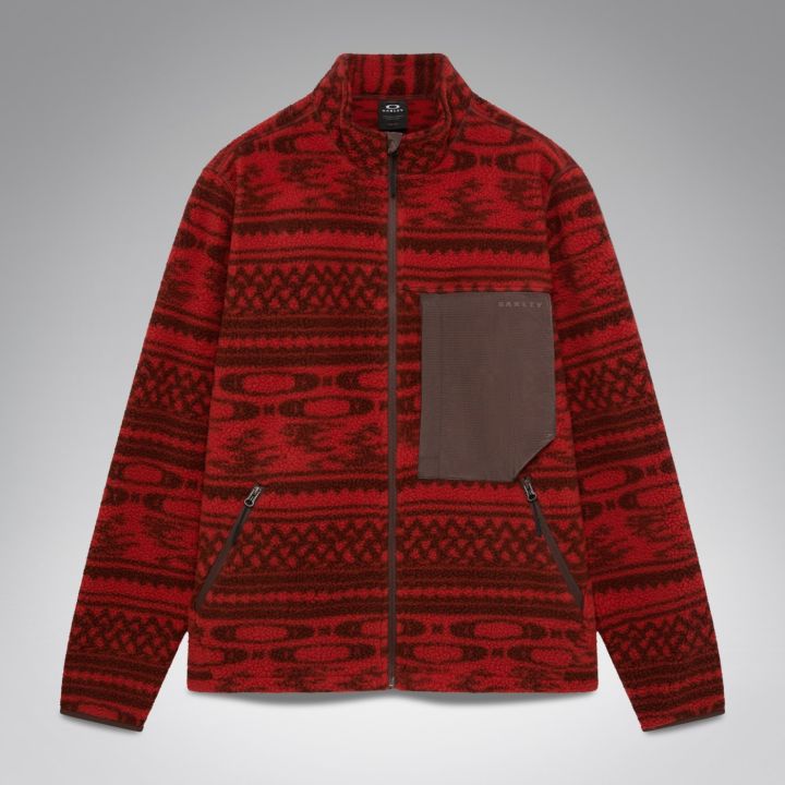 Oakley Snowdrift Mountain Fire Sherpa – Mntn Pat Flm Red/Drk Umb