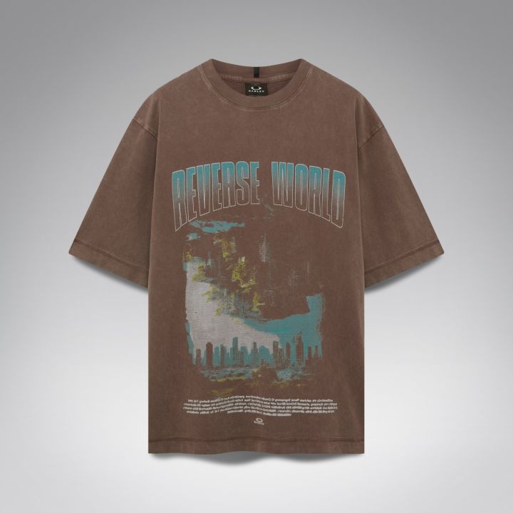 Oakley Reverse World Tee – Dark Umber