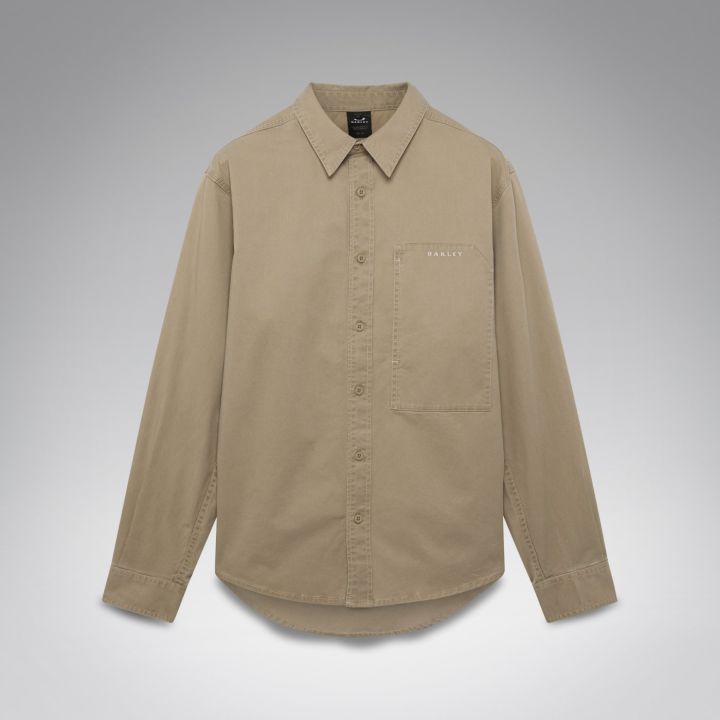 Oakley Oak Solid Long Sleeve Shirt – Pebble