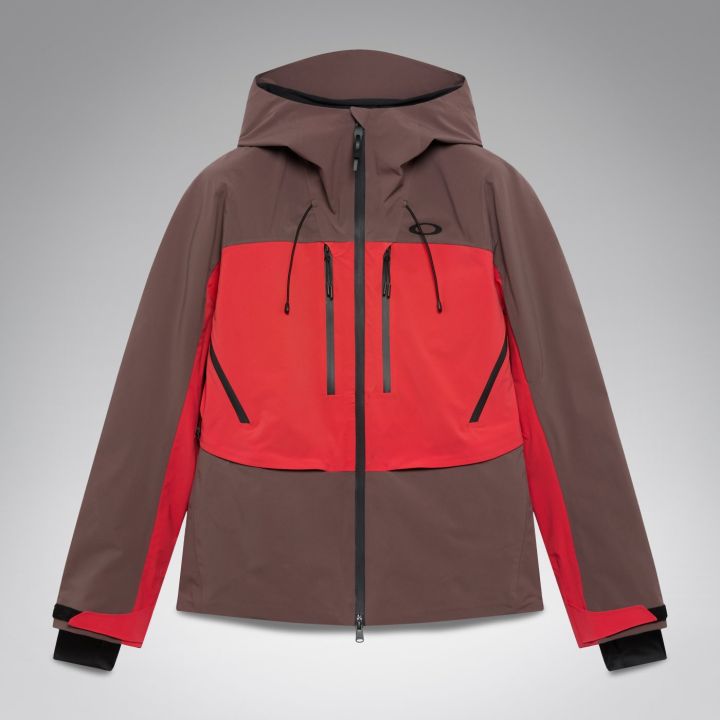Oakley Women's Kendall RC Shell Jacket – Dark Umber/Hibiscus Red