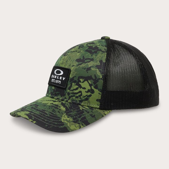 Oakley Patch Trucker Hat – Tiger Camo Green