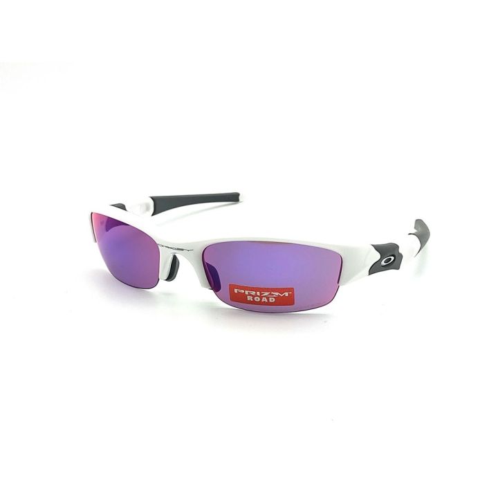 OAKLEY FLAK JACKET – POLISHED WHITE / PRIZM ROAD